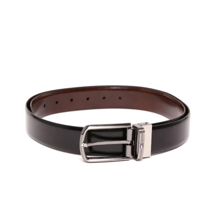 Tommy Hilfiger Kalmath Men's Classic Leather Reversible Belt Black+Brown