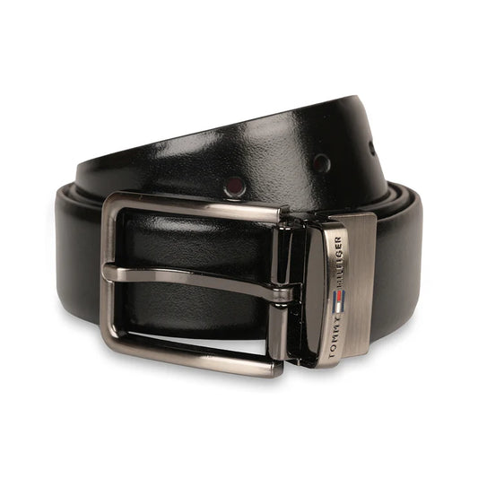 Tommy Hilfiger Troy Men Leather Reversible Belt Black+Wine