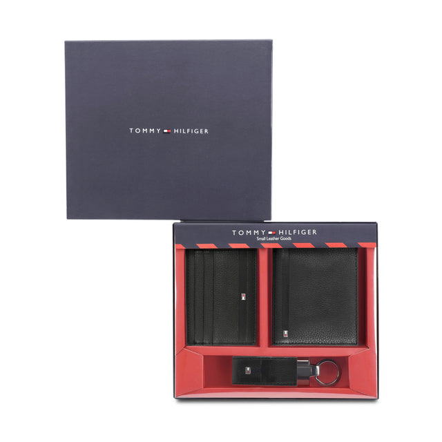 Tommy Hilfiger Blackpool Men's Lether Gift Set Black