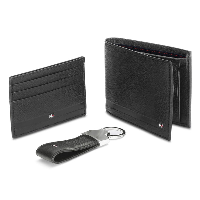 Tommy Hilfiger Blackpool Men's Lether Gift Set Black