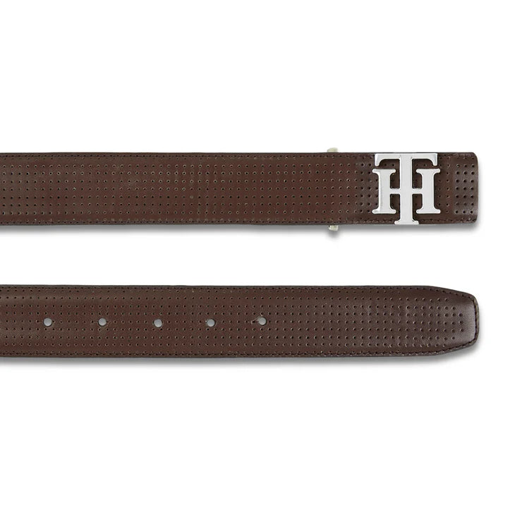 Tommy Hilfiger Darius Men's Textured Leather Belt Brown