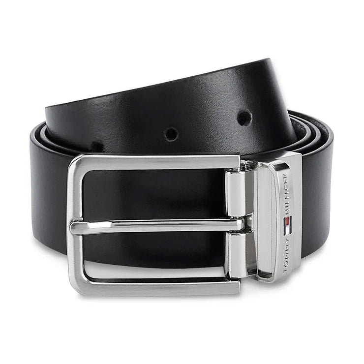 Tommy Hilfiger Fresno Plus Men's Formal Leather Belt Brown+Black