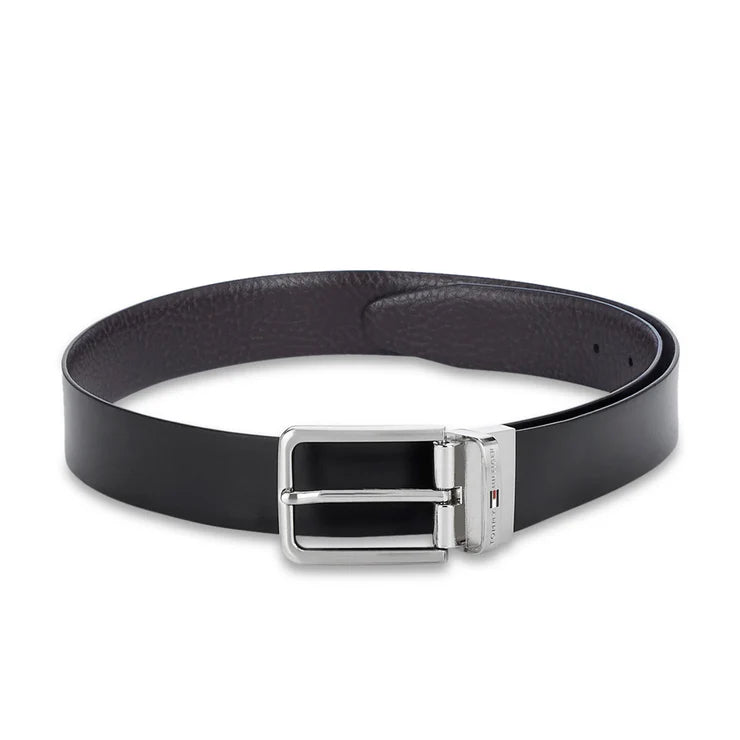 Tommy Hilfiger Fresno Plus Men's Formal Leather Belt Brown+Black