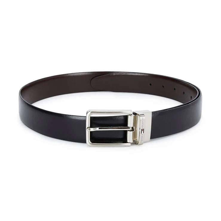 Tommy Hilfiger Fresno Plus Men's Formal Leather Belt Black+Brown