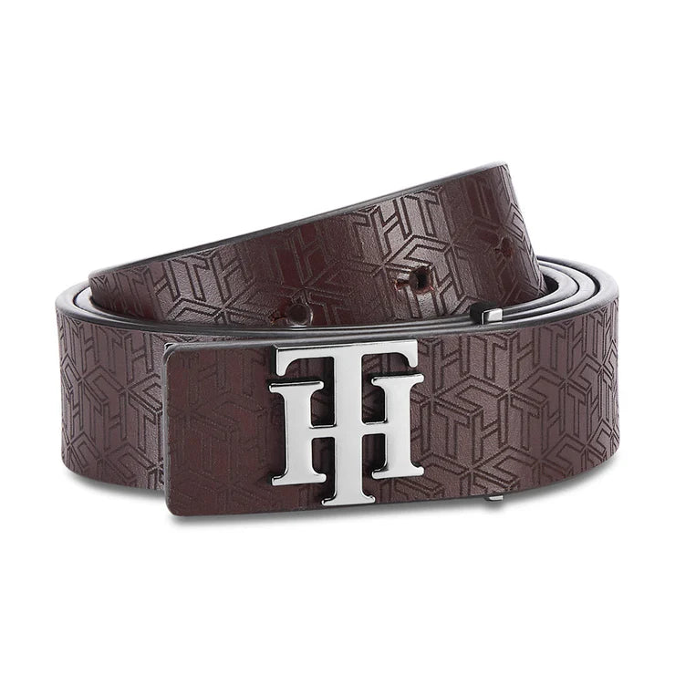 Tommy Hilfiger Fisher Men's Leather Belt Brown