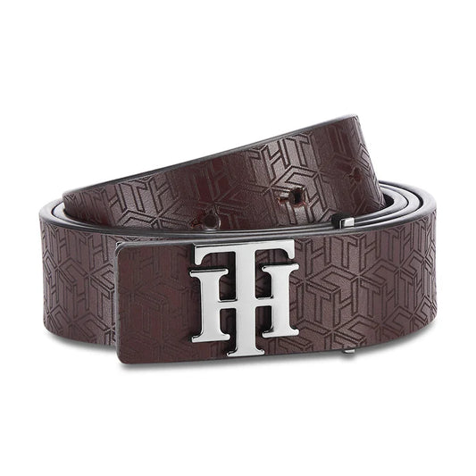 Tommy Hilfiger Fisher Men's Leather Belt Brown