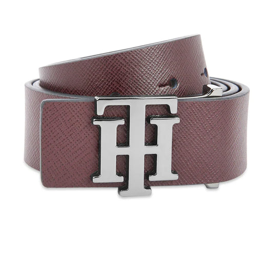 Tommy Hilfiger Filson Textured Men's Leather Belt Brown