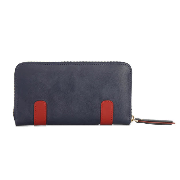 Tommy Hilfiger Omaha Women's Genuine Leather Wallet Navy