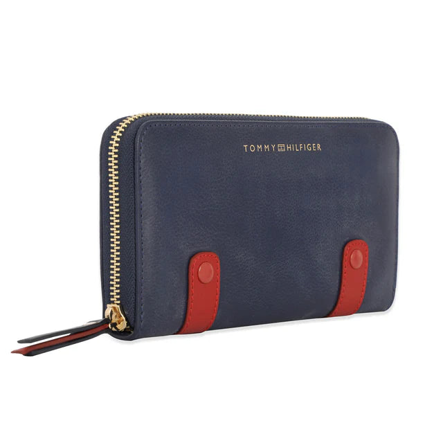 Tommy Hilfiger Omaha Women's Genuine Leather Wallet Navy