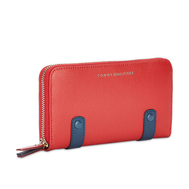 Tommy Hilfiger Omaha Women's Genuine Leather Wallet Red