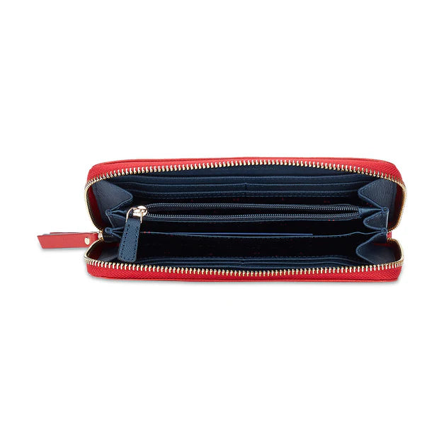 Tommy Hilfiger Omaha Women's Genuine Leather Wallet Red