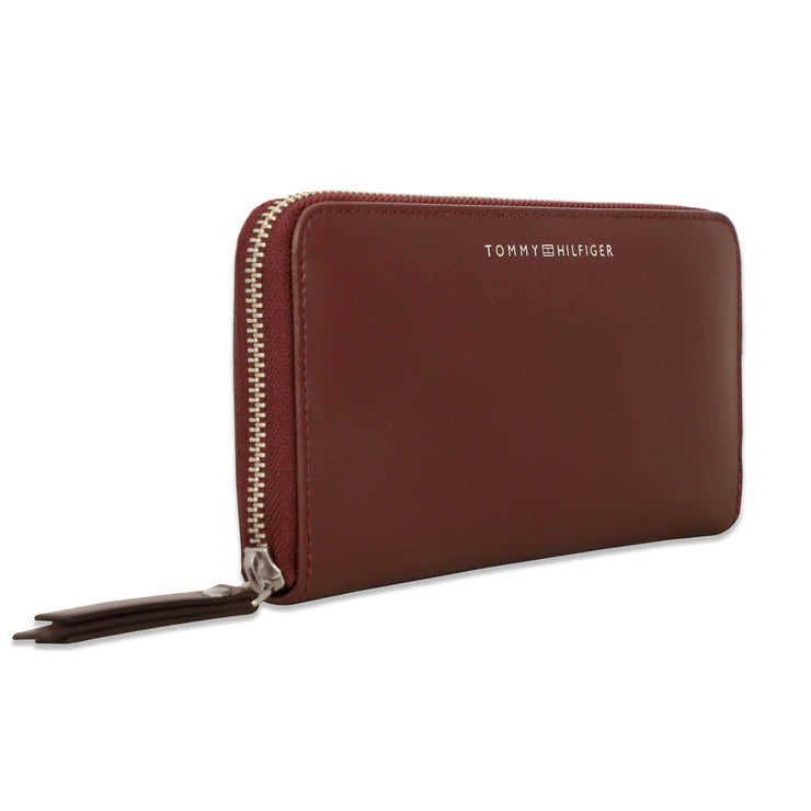 Tommy Hilfiger Ontario Women's Leather Zip Around Wallet Burgundy