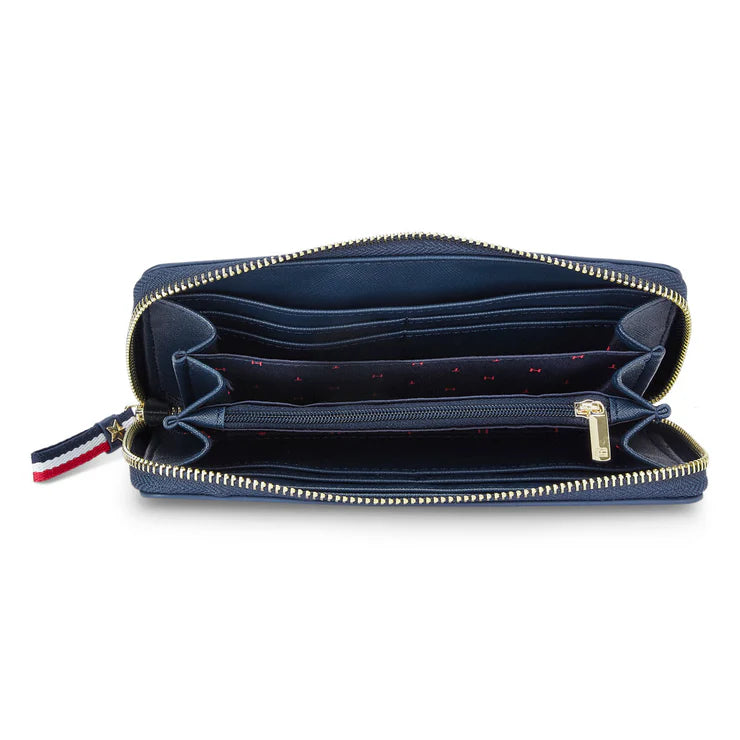 Tommy Hilfiger Classic Waco Women's Leather Wallet Navy