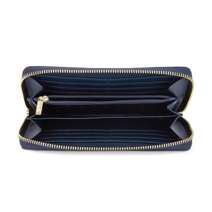 Tommy Hilfiger Adore Women's Genuine Leather Wallet Navy