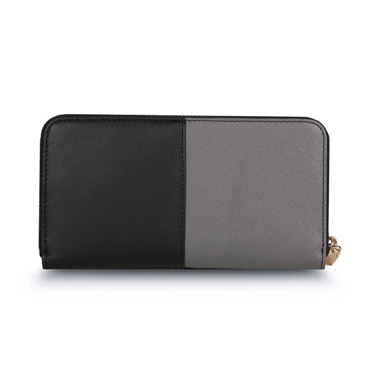 Tommy Hilfiger Cara Women's Leather Wallet Black+Grey