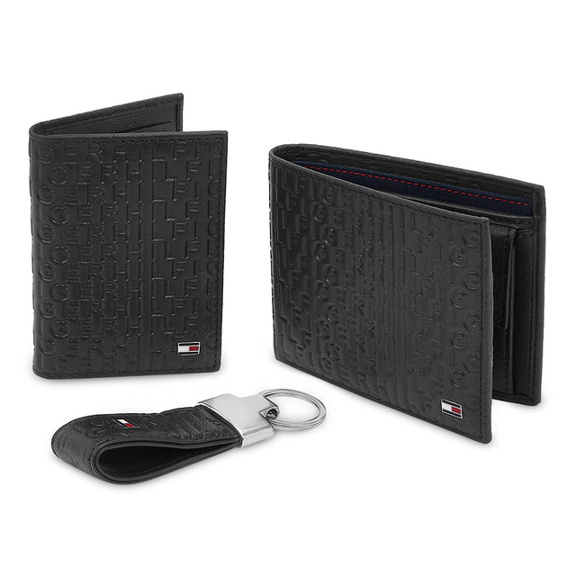 Tommy Hilfiger Brian Men's Leather Gift set Black