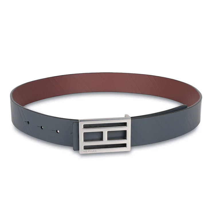 Tommy Hilfiger Adrian Men's Reversible Belt Navy+Wine