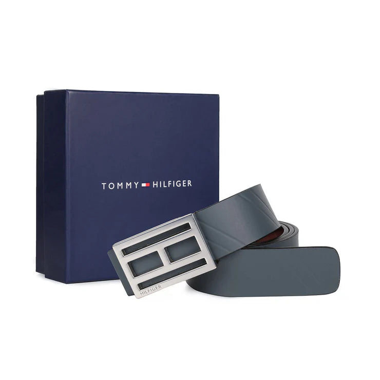 Tommy Hilfiger Adrian Men's Reversible Belt Navy+Wine