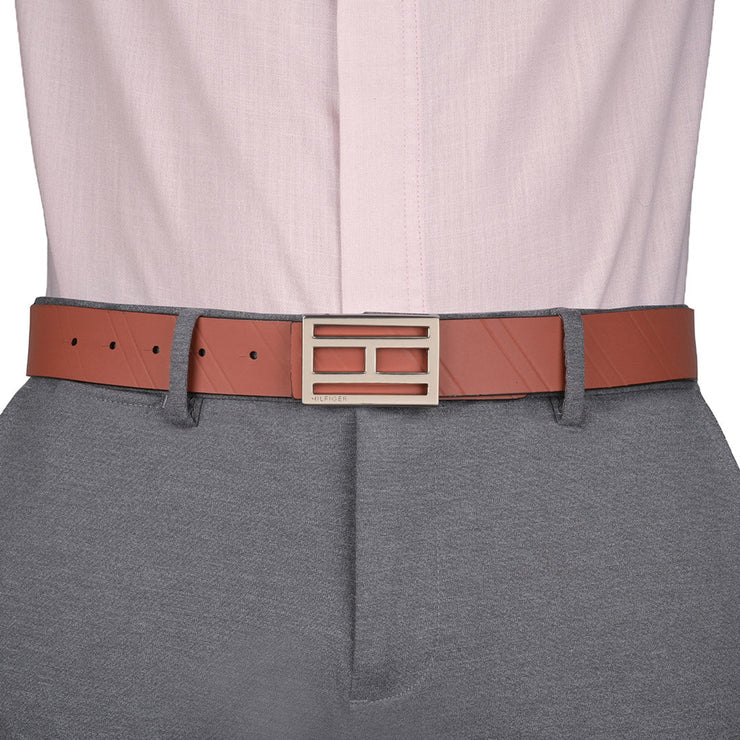 Tommy Hilfiger Adrian Men's Reversible Belt Tan+Brown