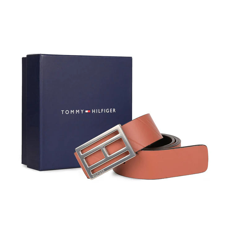 Tommy Hilfiger Adrian Men's Reversible Belt Tan+Brown