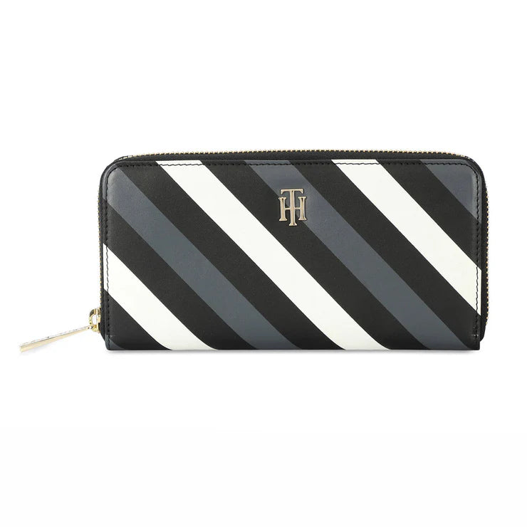 Tommy Hilfiger Rosa Women's Leather Zip Around Wallet Black