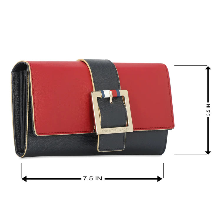 Tommy Hilfiger Zaliyah Flap Wallet Red