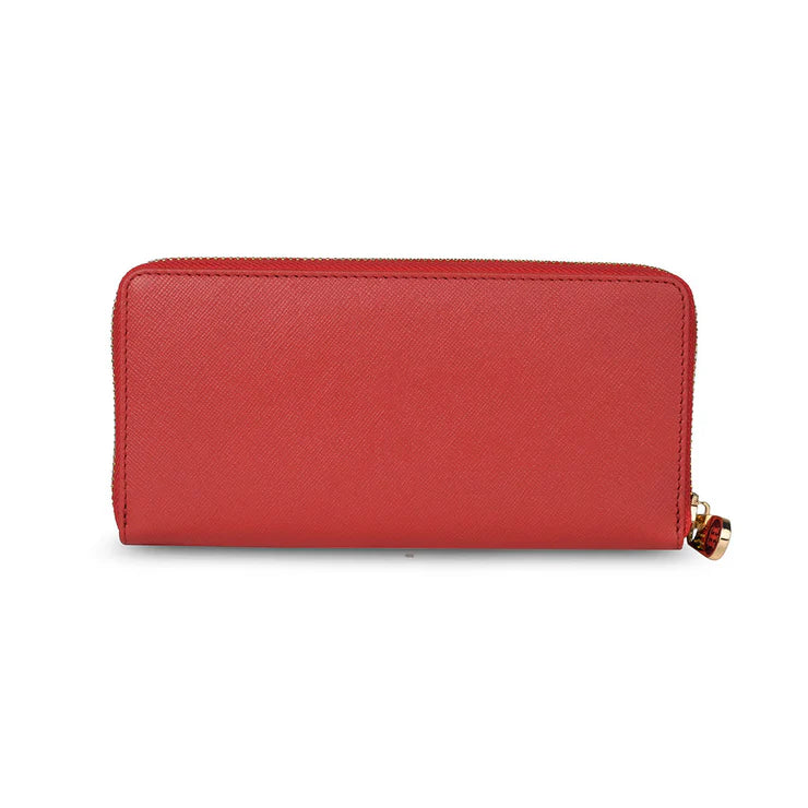 Tommy Hilfiger Claudia Women's Leather Zip Around Wallet Red