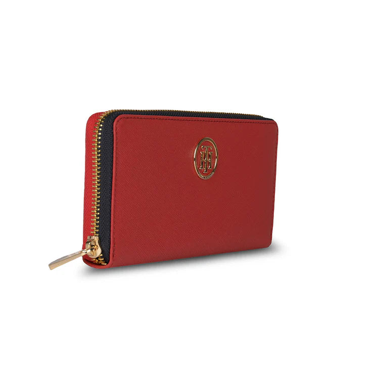 Tommy Hilfiger Claudia Women's Leather Zip Around Wallet Red