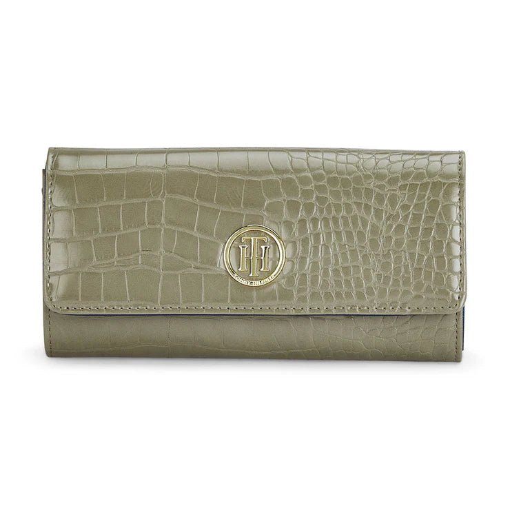 Tommy Hilfiger Jocelyn Plus Women's Vegan Textured Leather Wallet Cactus