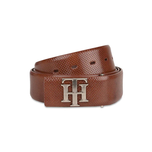 Tommy Hilfiger Yangy Pro Textured Men's Leather Belt Tan