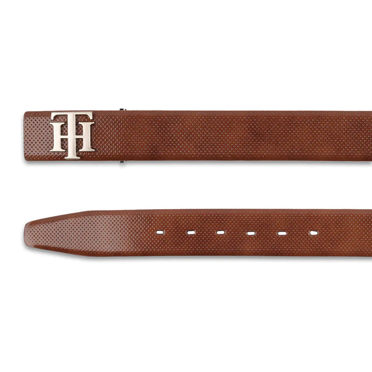 Tommy Hilfiger Yangy Pro Textured Men's Leather Belt Tan