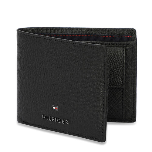 Tommy Hilfiger Riley Men's Leather Global Coin Wallet Black