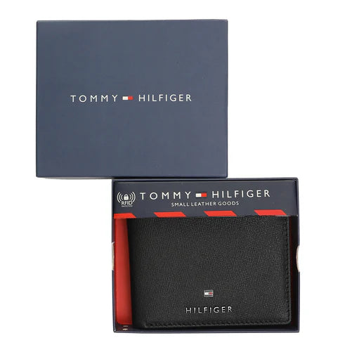 Tommy Hilfiger Riley Men's Leather Global Coin Wallet Black