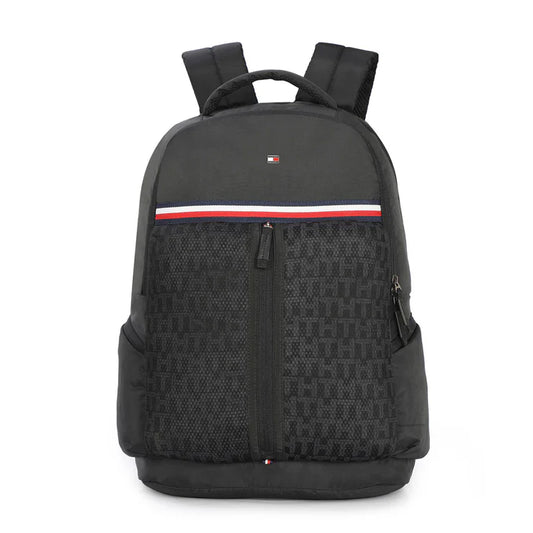 Tommy Hilfiger Dante Unisex Water-Resistant Laptop Backpack Black