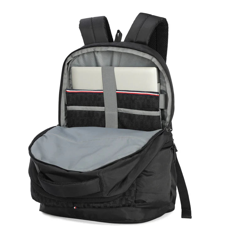 Tommy Hilfiger Dante Unisex Water-Resistant Laptop Backpack Black