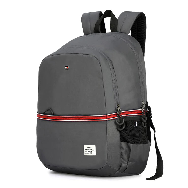 Tommy Hilfiger Emanuel Unisex Water-Resistant Laptop Backpack Granite Grey