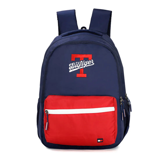 Tommy Hilfiger Jadon Unisex Water-Resistant Laptop Backpack Navy+Red