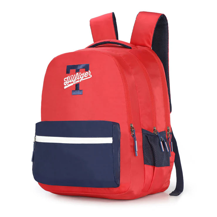 Tommy Hilfiger Jadon Unisex Water-Resistant Laptop Backpack Red+Navy