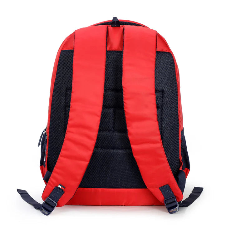 Tommy Hilfiger Jadon Unisex Water-Resistant Laptop Backpack Red+Navy