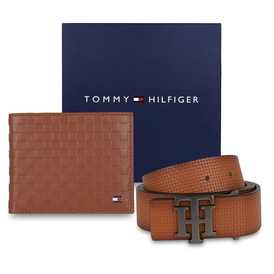 Tommy Hilfiger Binnions Gift Set Belt + Wallet Tan