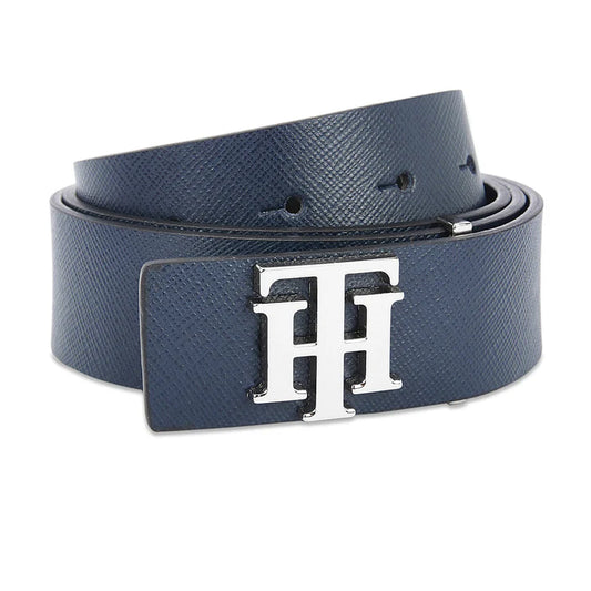 Tommy Hilfiger Timber Men's Leather Belt Navy