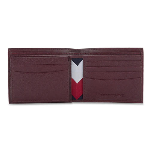 Tommy Hilfiger Marc Men's Leather Passcase Wallet Burgundy