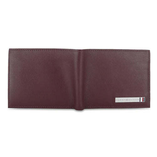 Tommy Hilfiger Marc Men's Leather Passcase Wallet Burgundy