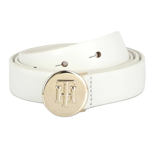 Tommy Hilfiger Nagisa Women's Leather Non Reversible Belt White