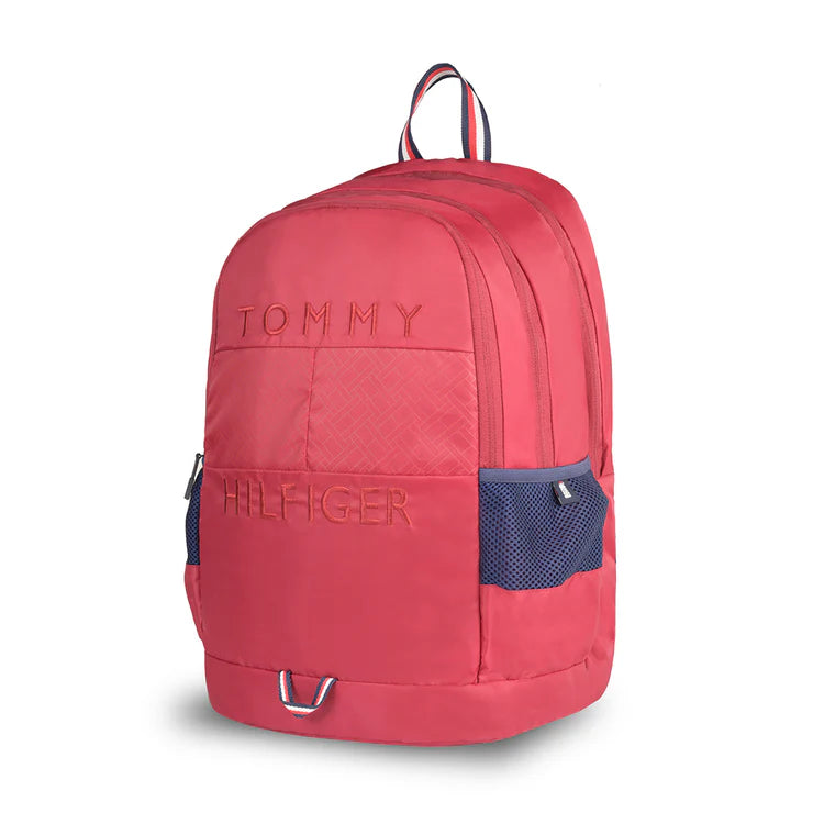 Tommy Hilfiger Cortez Unisex Polyester Laptop Backpack Burgundy