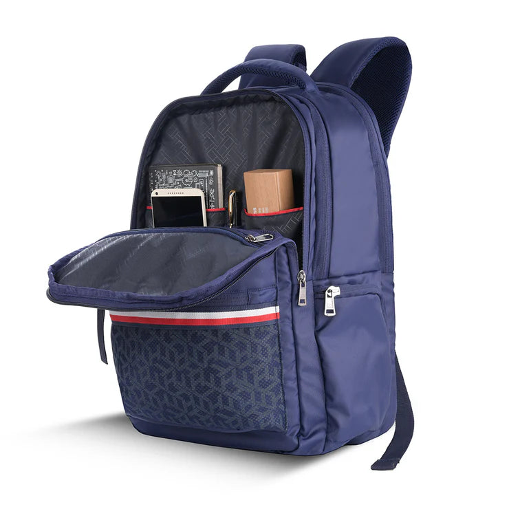 Tommy Hilfiger Deon Unisex Polyester 14 Inch Laptop Backpack Navy