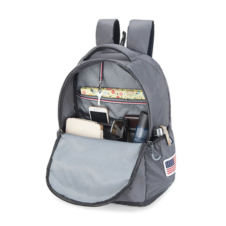 Tommy Hilfiger Ralph Unisex Polyester 15 Inch Laptop Backpack Grey