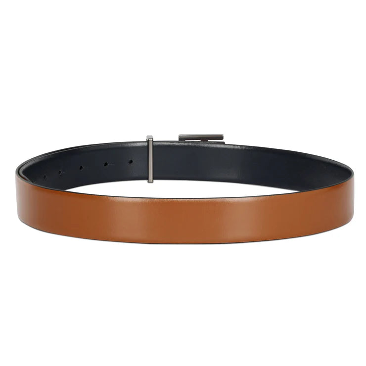 Tommy Hilfiger Welling Men's Leather Reversible Belt Tan+Navy