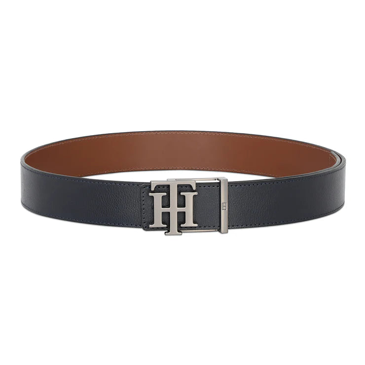 Tommy Hilfiger Lydia Men's Leather Reversible Belt Navy+Tan