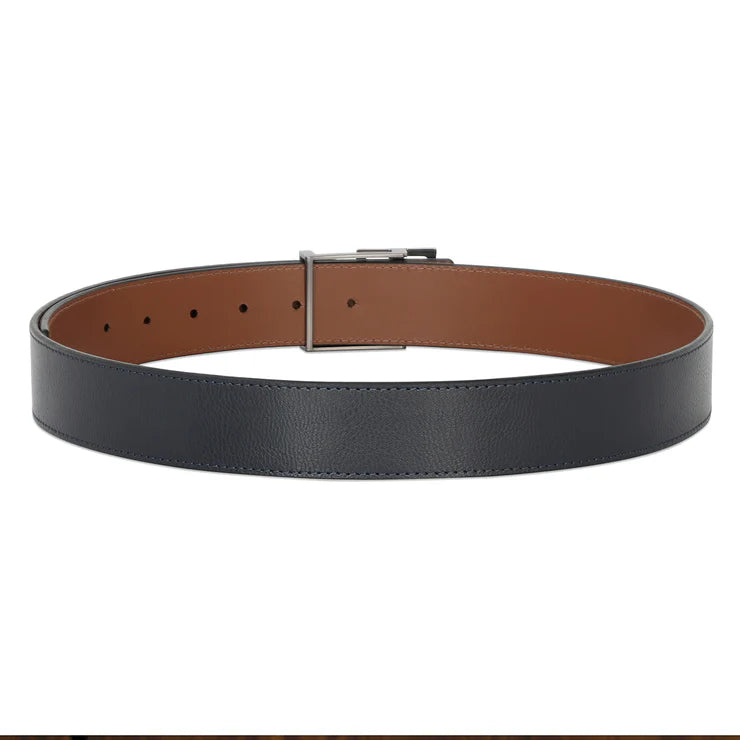 Tommy Hilfiger Lydia Men's Leather Reversible Belt Navy+Tan